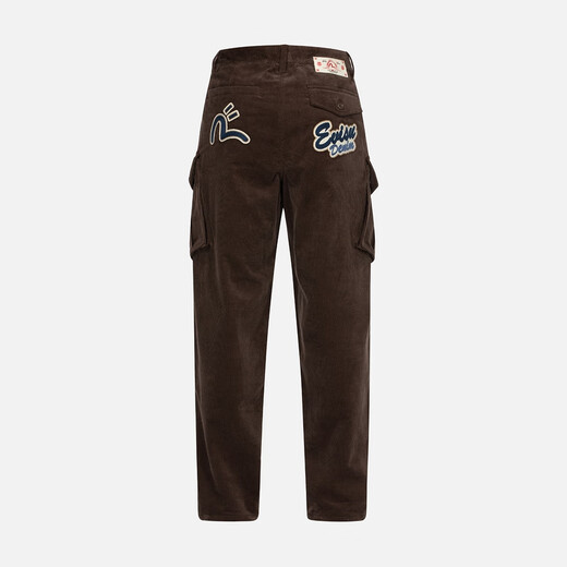 Evisu Herren kleine Möwe bestickte Cordhosen 2eAHTM3PT1047Rxcd Dark Coffee 28