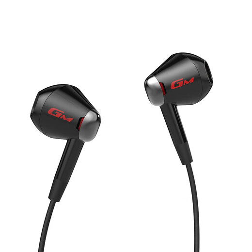 Edifier (EDIFIER) HECATE GM180 flat-top semi-in-ear stereo mobile music game headphones with wheat ribbon wire control 3.5mm wired semi-in-ear black