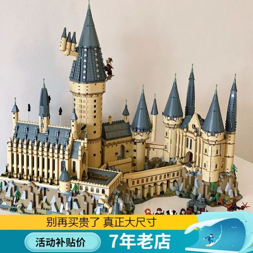 Le High Hogwarts Castle Building Blocks Magic Castle Model Architecture Boy 6-12 Puzzle-Montage-Spielzeug kleiner Schloss 3888 Partikel + 2 Figuren + Beleuchtung Countdown bis zum Ende des Subventionspreises [00:13:07]