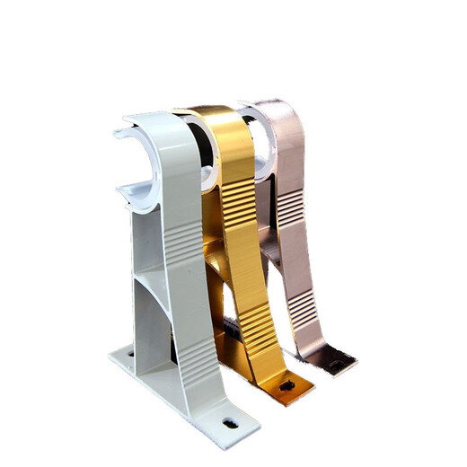 Xinfeiyu top-mounted side-mounted single-rod curtain rod Roman rod accessories bracket seat base shelf bracket rod bracket hook accessories thickened jujube single bracket