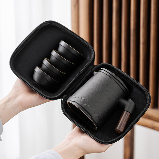 Jiwu Forest Tea Set Travel Tea Set Quick Cup Outdoor Single Portable Kung Fu Tea Set Ceramic Tea Cup Gift