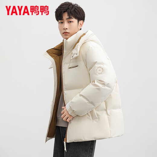 
YAYA Wang Yibo same off-season down jacket for men's short winter new urban fashion casual warm jacket HY off-white L
