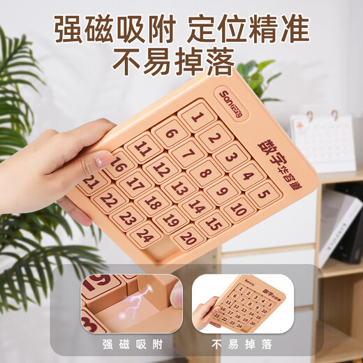 菲贝（feibei）数字华容道5x5磁力版拼图早教益智智力玩具8-12岁儿童节礼物