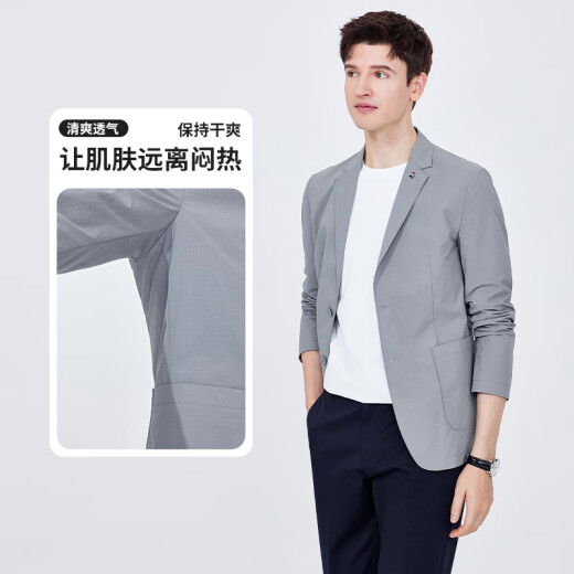 Navigare Italienisch kleines Segelboot dünnen Sonnenschutzanzug Herren Frühlingspendleranzug Jacke High-End-Freizeitkleidung Gletscher grau mile Größe