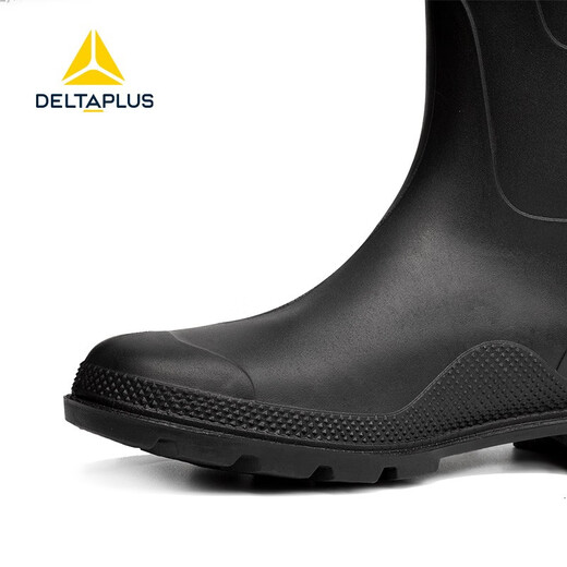 代尔塔 Deltaplus 意大利进口职业雨靴 防水耐磨耐油雨鞋 户外农林泥地田地洗车车间厨房适用 黑色 41