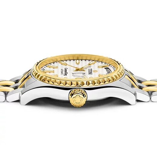 Titoni Watch Men's Universe Series Mecánica Semana Mecánica Cinturón de acero Reloj Swiss Watch 40mm Silver Plate Nail 797 SY-695