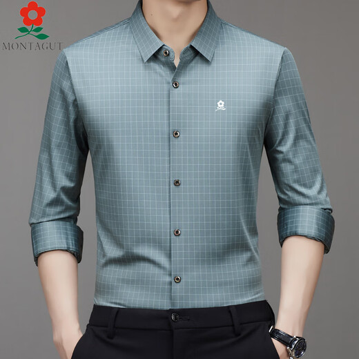 Camisa de manga larga de Mulberry Mulberry de Mengtejiao en otoño e invierno de mediana edad de mediana edad.