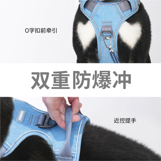 PAWAII dog harness pet explosion-proof traction rope vest type large, medium and small dog pet-Wheatfield Yellow-M size