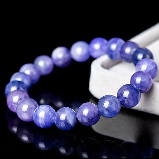 Moshe Tanzanite loose beads, round bead bracelet, DIY beads, Duobao loose beads, crystal bracelet accessories, material cat's eye, tanzanite round beads diameter 8MM/piece
