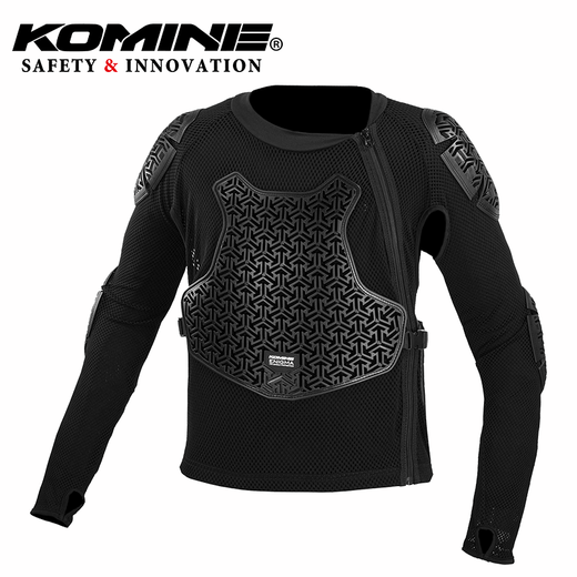 KOMINE SAFETY&INNOVATION越野摩托古风铠甲系列CE2级防摔全网眼高弹通风骑士护甲衣SK-844 黑色 S