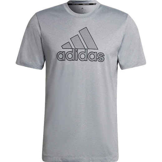 Adidas kurzärärmiges T-Shirt für Männer 2025 Sommer Sportswear Fitness Training Sweatshirt, das atmungsaktive halbe Ärmeln läuft, HB9194 Gray M empfohlen 135-155Jin [Jin ist 0,5 kg]