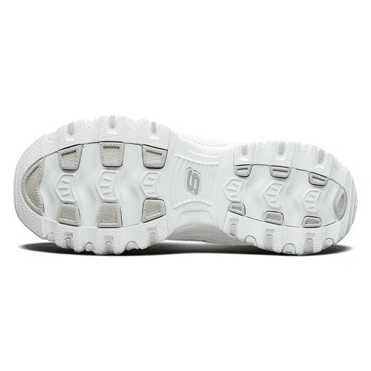 斯凯奇（Skechers）女鞋春季2025新款厚底增高老爹鞋刺绣熊猫鞋白色运动鞋轻便休闲鞋 11977-WHT 35