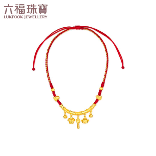 Liufu Jewelry, full gold, food and clothing, no worries, bamboo joint hard gold craft, gold pendant collar, baby priced A01TBGN0007 7.17 grams (including labor cost 1,355 yuan)