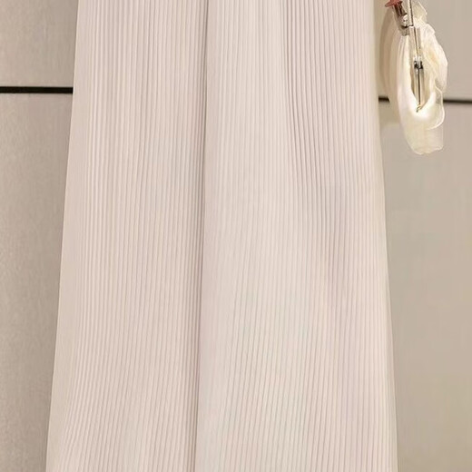 
Zimu cotton and thread spring and autumn women's temperament pleated casual pants loose and slim versatile trousers wide-leg pants 6227 white one size (recommended 90-140 Jin [Jin equals 0.5 kg])