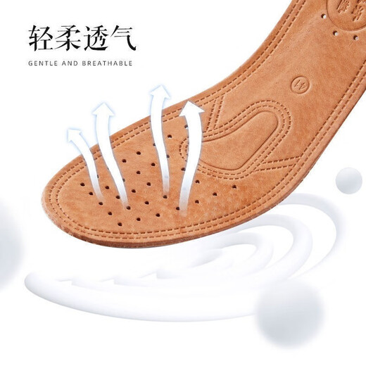 HKNNS Cow-Absorbing, Anti-Odor, Absorbing and Breathable INSERSE SPORT Cuir INSTERSE HOMMES and Women Spring dur, été et automne de grande taille de semelles authentiques trous en cuir [trois paires] 42