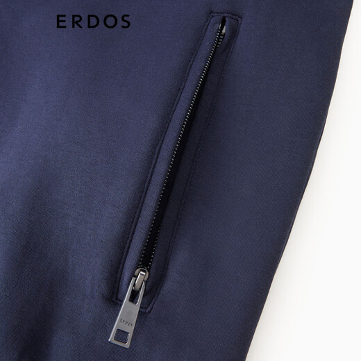 ERDOS spring and summer hooded long-sleeved contrasting striped comfortable casual fashion men's cardigan jacket navy blue L 175/96A