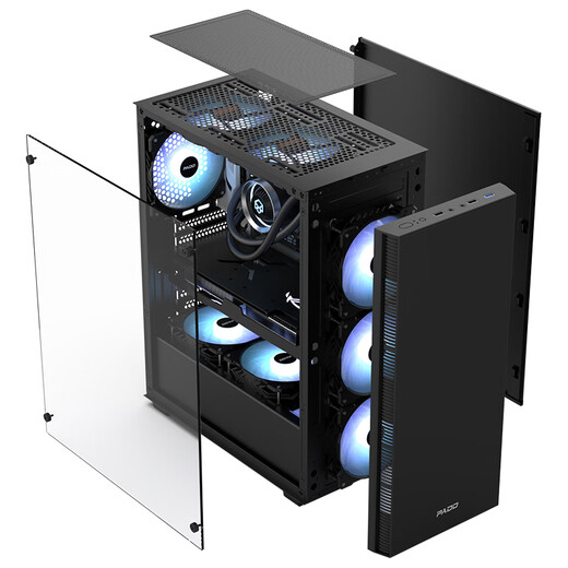Peninsula Iron Box (PADO) W5 black gaming computer desktop main case (supports 8 fans/360 water cooling/ATX motherboard/wide body chassis)