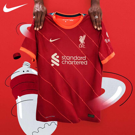 Nike 21/22 Saison Liverpool Home Player/Fan's Edition Kurzarm T-Shirt Jacke Fußballanzug DB2533 Player Version Red DB2533-688 S