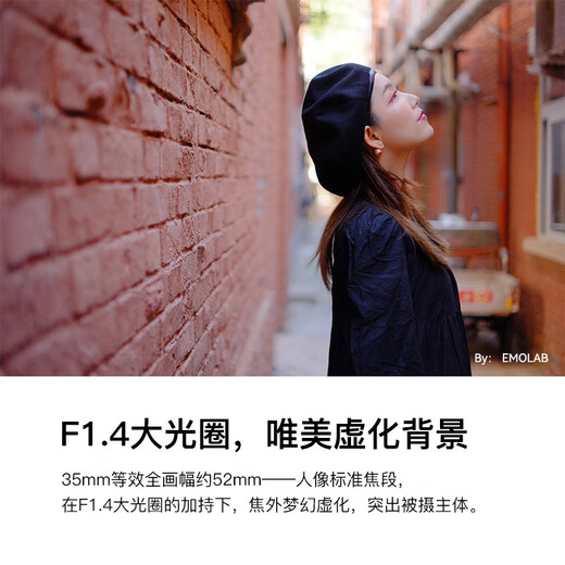 Mingjiang 35mm f1.4 large aperture portrait lens mirrorless camera APS-C half-frame manual lens small spittoon Mingjiang Optical 35f1.4 XM5 black standard version pattern Sony E mount (exclusively for Sony mirrorless)