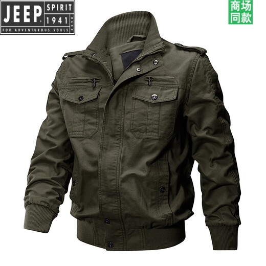 JEEP SPIRITSPIRIT吉普JEEP男士德国执政官飞行员外套男二战美军军迷2025 将军绿色 9903秋冬 加绒 L (120-140斤)