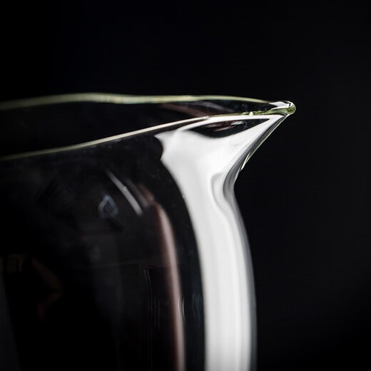 Rongshantang He ware glass fair cup tea drain three-piece set heat-resistant thickened tea divider tea sea tea cup Kungfu tea set accessories He ware glass crystal color tea cup tea sea - amber large size