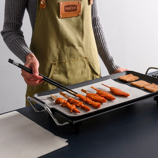 
Fresh life fresh life silicone oil paper for household food special oil absorption paper baking oven barbecue tray high temperature resistant barbecue tin foil 1048 square barbecue paper 26cm*26cm*12 sheets