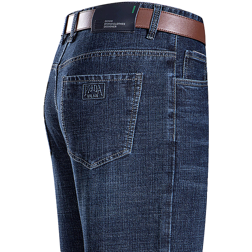 Pier Cardin light luxury high-end jeans for men's spring and summer thin straight loose pants for men's high-end business middle-aged casual long trousers 3889 models Zhonglan size 29