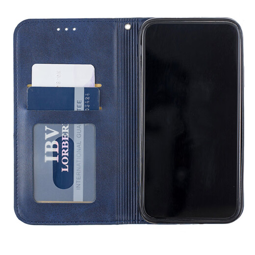 简魅适用华为Pura70手机壳P70Pro装卡P70PRO+保护套P70Ultra翻盖皮套钱包款外壳防摔男款女士手机套新 华为Pura70宝蓝 配钢化膜+手挂绳