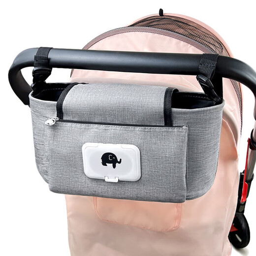 Clcey Kinderwagen Hanging Bag Elektrische Tragbare Emu Hanging Bag Mama Tasche große Kapazität Mehrzweckwickelbeutel weißer Bär