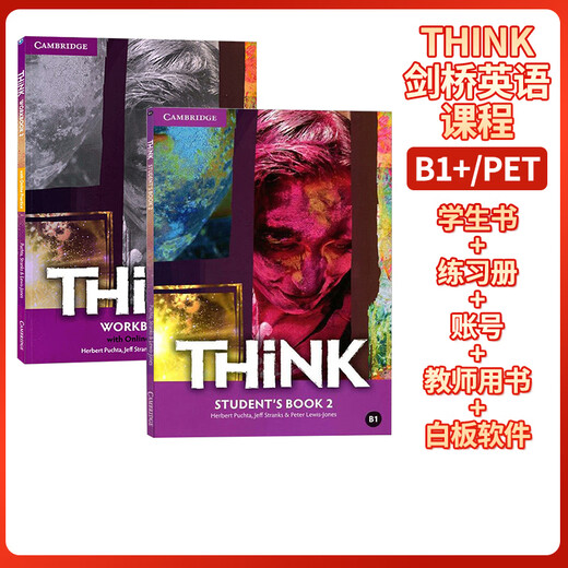 Cambridge Think Textbook Cambridge University Press Junior High School English Textbook Training Institution Foreign Language School English Comprehensive Textbook Genuine Set Starter12345 Complete Set Textbook + Workbook New Version Spot First Edition Level 1 Student Book + Workbook KET(A2)