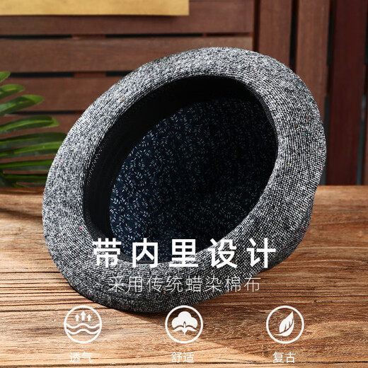 Oufandi kleiner Zylinderhut für Herren in Herbst- und Wintermode, lässig, gekräuselt, atmungsaktiv, Nizi-Gentleman-Hut aus Wolle, Retro-Woll-Jazzhut für Damen, hellgrau, modisch und vielseitig, M (56–58 cm)