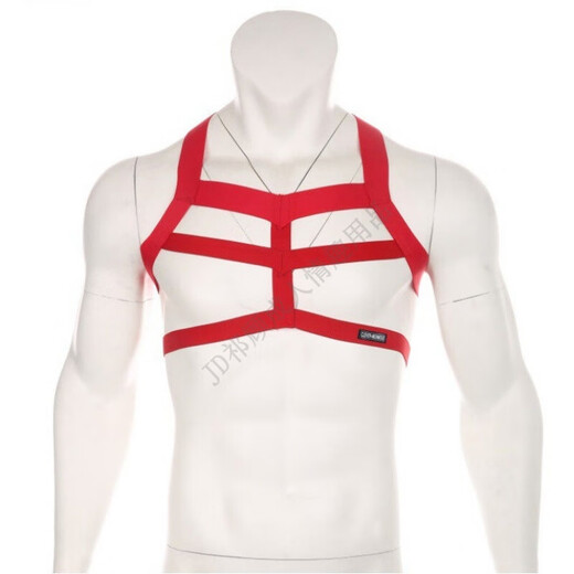 Long Night Men's Erotic Underwear Underwear Thong Set Nightclub Prince Bondage Strap One-piece Bodysuit 229 White Breast Revealing Belt + Underwear Confidential Shipping