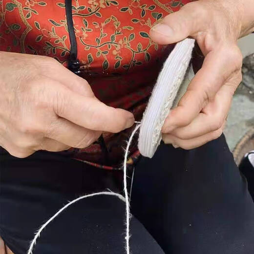 Pure handmade old Beijing hand-laid hemp rope, a thousand-layer sole for spring and summer men and women's traditional breathable rural cloth shoes corduroy handmade sole [stripe] 41