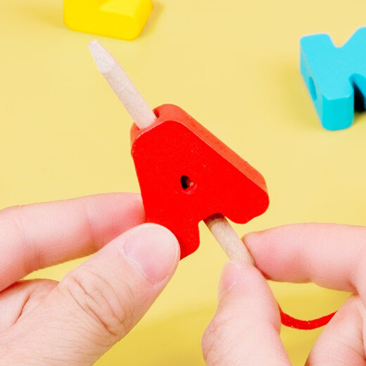 Lernspielzeug für Kleinkinder, Zahlen- und Alphabet-Aufklärungsrätsel für 2–3–6 Jahre, interessante interaktive Eltern-Kind-Puzzles aus Holz, Kleinbuchstaben mit passendem Seil – MM aus Holz