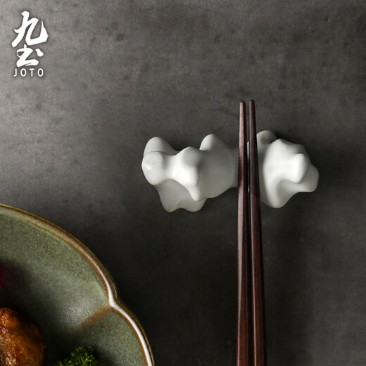 Jiutu ceramic chopstick holder, chopstick holder, retro creative household tableware holder, hotel table public chopstick holder, chopstick pillow, gilt version