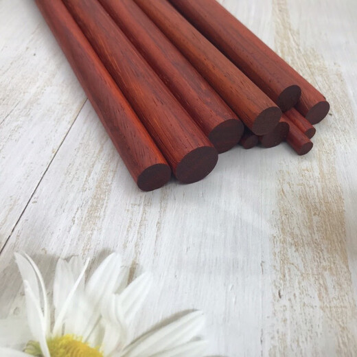 First concept of red rosewood solid wood round stick wooden stick wardrobe pole curtain rod DIY building model material small flagpole drum stick diameter 30mm 60 cm