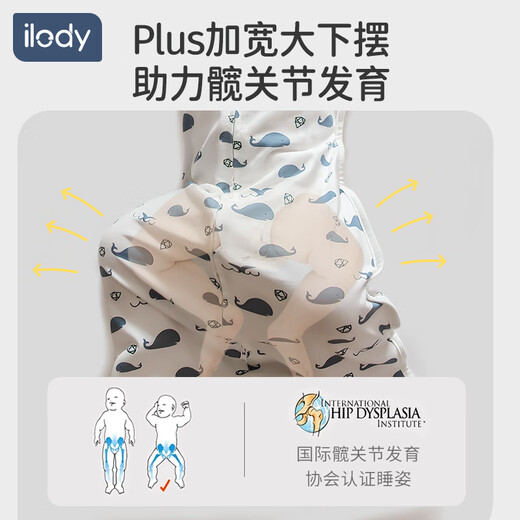 ilody 婴儿睡袋投降式新生儿宝宝防惊跳襁褓四季通用款抱被初生包被