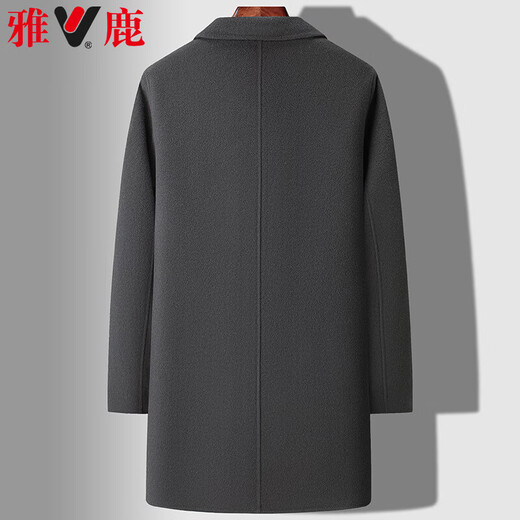 Yalu Sheep Wool Double-sided Wool Coat Men's Mid-Length Autumn and Winter Slim Windbreaker Men's Wool Coat