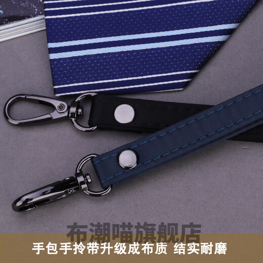 Herrenhandtasche kleine Herrenhandtasche Clutch Handtasche Handtasche Handtasche Handtasche Handtasche Handtasche Handtasche Handtasche Mobile Brieftasche Lange Reißverschluss Oxford Stoff Leinwand kleines blaues Logo