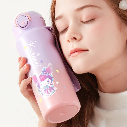Hello Kitty库洛米儿童保温杯女孩上学幼儿园食品级316直饮水壶杯子 玉桂狗480ml  6629