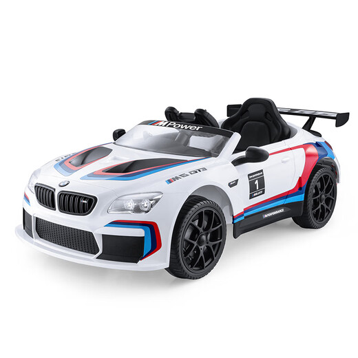 CHILOKBO (CHILOKBO) children's electric car four-wheel remote control car boy and girl gift toy car can be seated for BMW charging battery children's stroller 6666R ivory white + swing + remote control