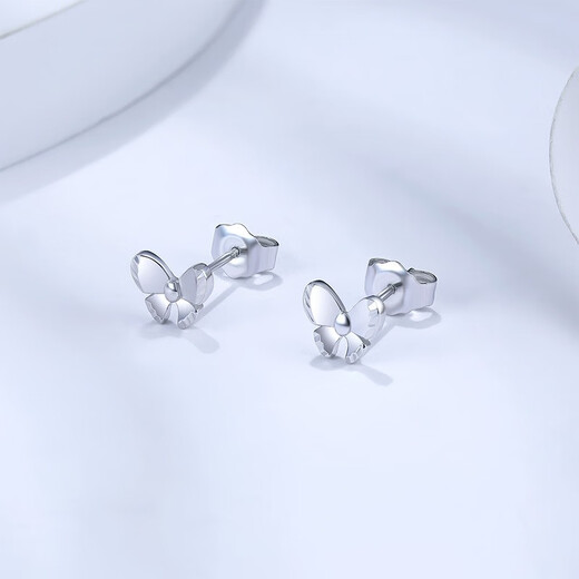 ZLF (ZLF) PT950 platinum earrings for women, simple and versatile Mandie earrings 1.87g