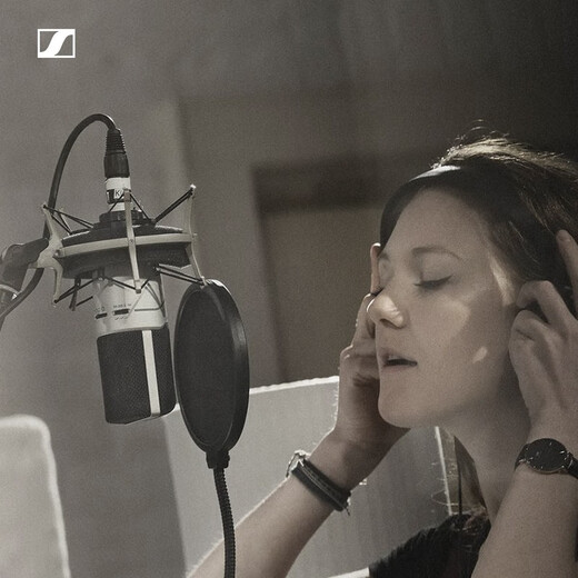 Sennheiser (SENNHEISER) MK4 large diaphragm professional recorder karaoke microphone condenser dubbing microphone anchor live singing MK4 MK4 + Aiken Uports2Dyna sound card set