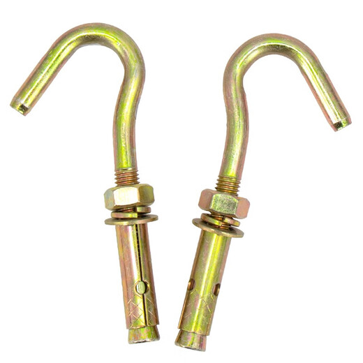 Hesdig JG-18 Colored zinc expansion hook Expansion hook Expansion screw hook Colored zinc expansion hook Screw hook Expansion bolt hook M8 (20 pieces) Beijing warehouse flash delivery