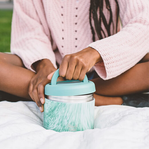 S well double-layer stainless steel thermal insulation food jar about 700ml imported portable thermal insulation cold lunch box