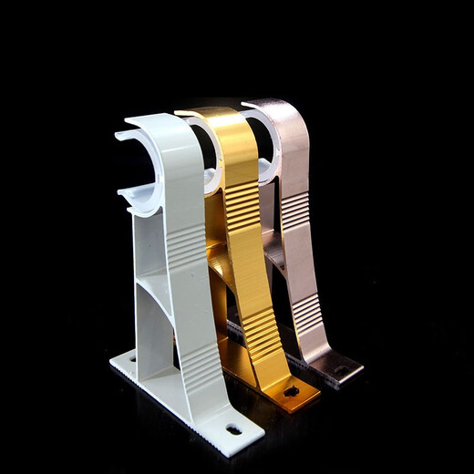 Xinfeiyu top-mounted side-mounted single-rod curtain rod Roman rod accessories bracket seat base shelf bracket rod bracket hook accessories standard rose gold single bracket