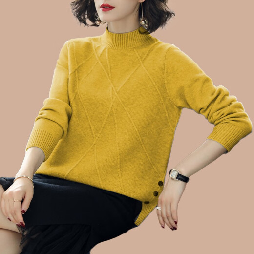 Cloud Story Spring and Autumn Knitted Sweater Women's Loose Slim Pullover Fashion Sweater Women's Top Bottoming Shirt Trendy 8054 Avocado Green XL (Recommended 120-125 Jin [Jin equals 0.5 kg])