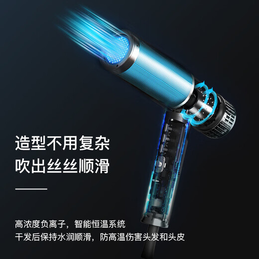 CONFU high-speed hair dryer for home birthday and holiday gifts high-power high-wind negative ion hair dryer constant temperature hair care salon KF-K9 green 2.2m cord length
