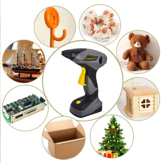 Powerland wireless lithium electric hot melt glue gun rechargeable glue gun universal household DIY handmade glue gun welding gun fast heat 15 seconds to glue out 7mm glue stick 7.2v rechargeable glue gun (grey) free 20 glue sticks