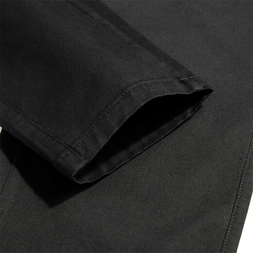 Tanzen mit dem Wolf [Baumwollfunktion bequem] Casual Pendler Mid-T-T-T-Mid-T-T-T-Mid-Waist Dehnung bequeme vielseitige Männerhosen 001 Black 31